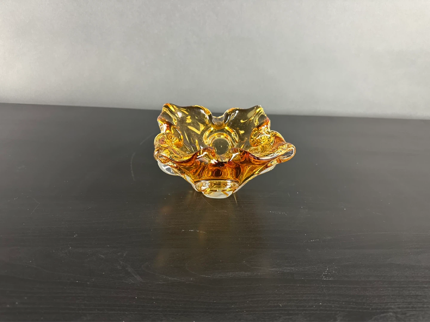Amber Glass Ashtray/Dish