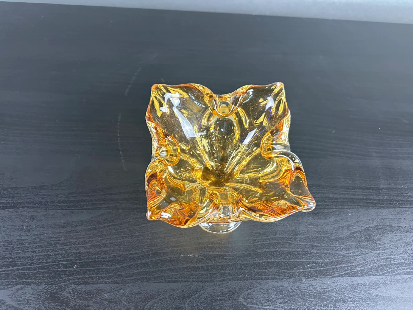 Amber Glass Ashtray/Dish - photo 2