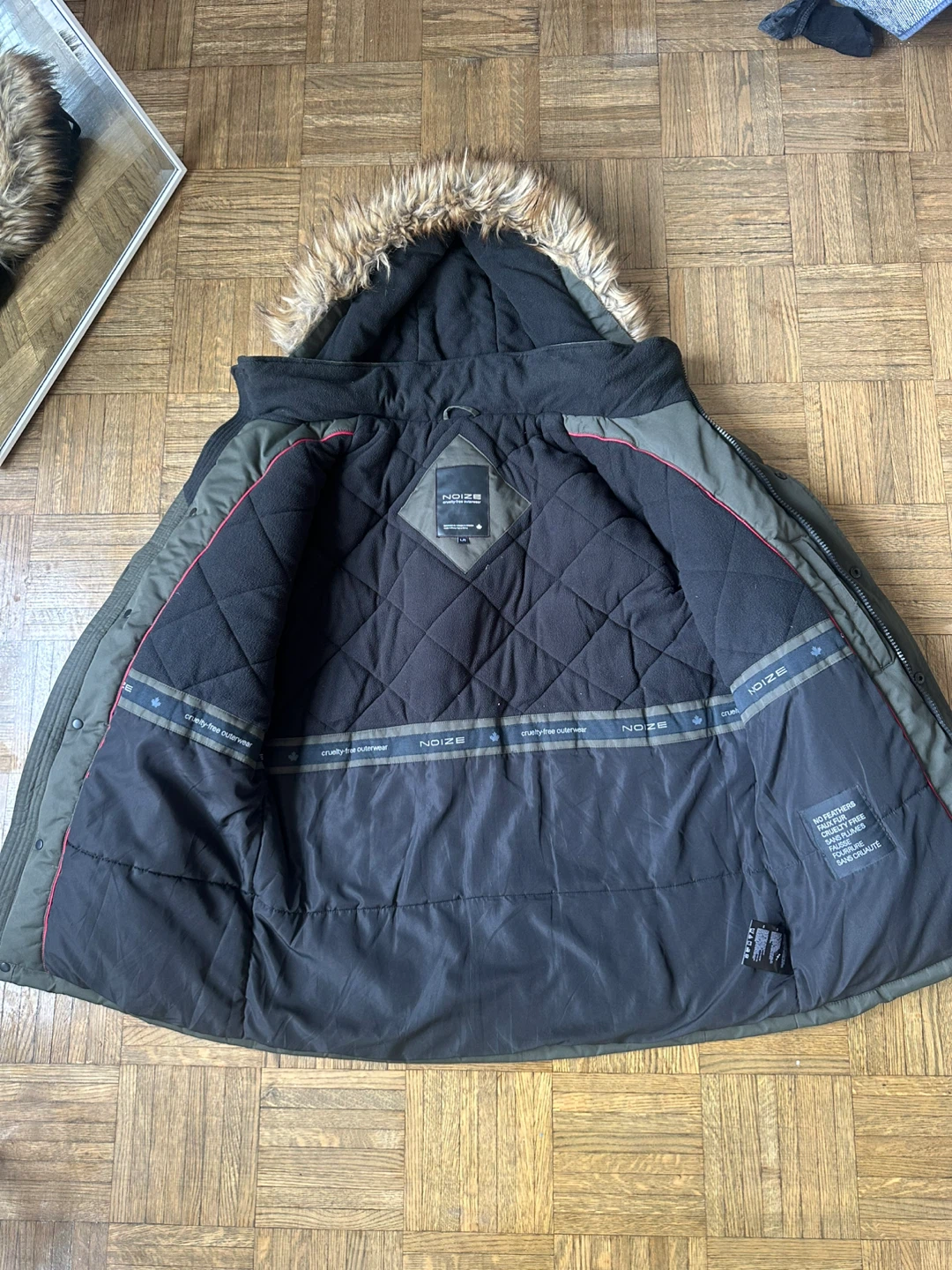 NOIZE Cruelty-Free Outerwear Parka - Size L
