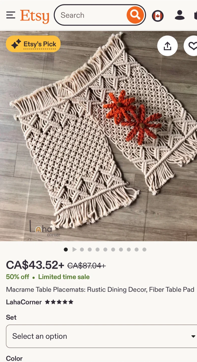 Macrame Table Placemats Set - Rustic Dining Decor