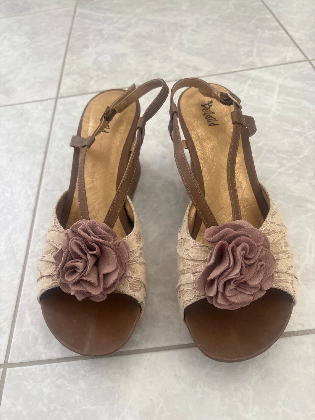 Bellissima Women's Wedge Sandals Size 7