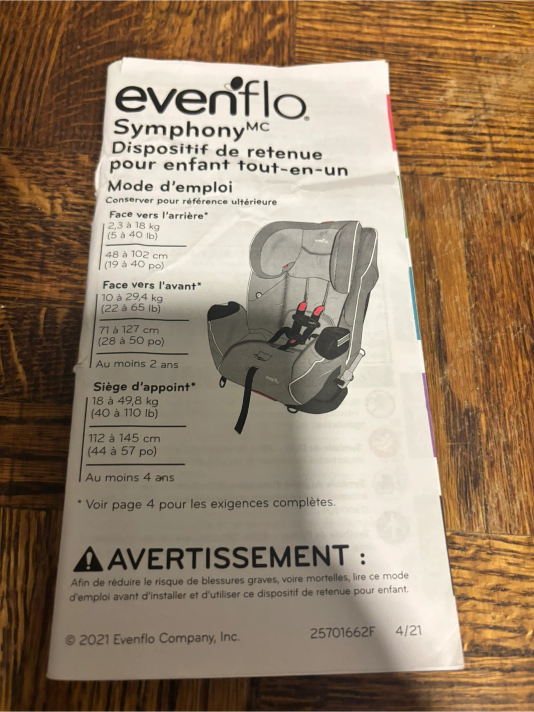 Evenflo Symphony DLX All-In-One Car Seat - photo 3