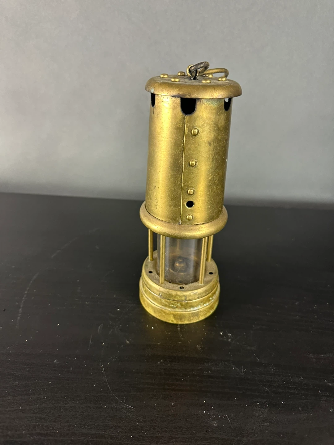 British Coal Mining Lamp - Brass - photo 4