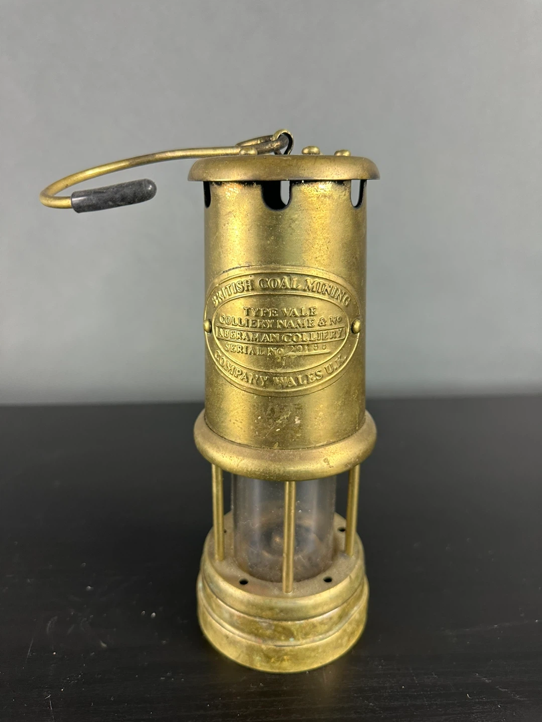 British Coal Mining Lamp - Brass - photo 2