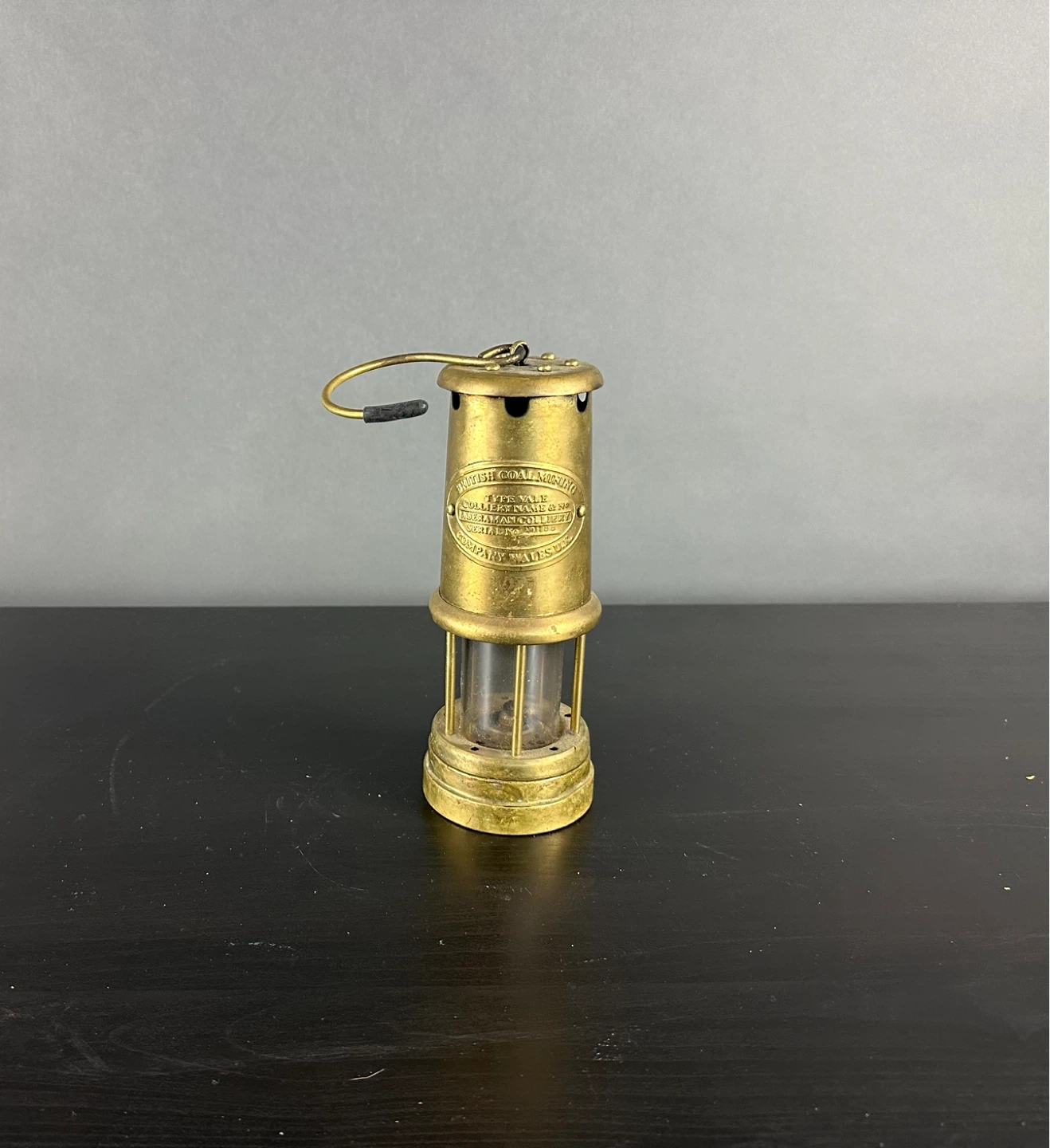 British Coal Mining Lamp - Brass