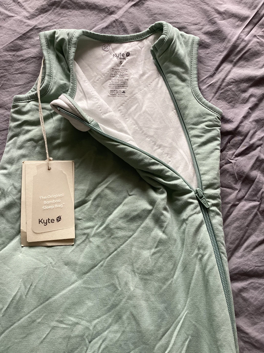Kyte Baby Sleep Bag Wearable Blanket 1.0 Tog - 0-6 Months - Sage - photo 3