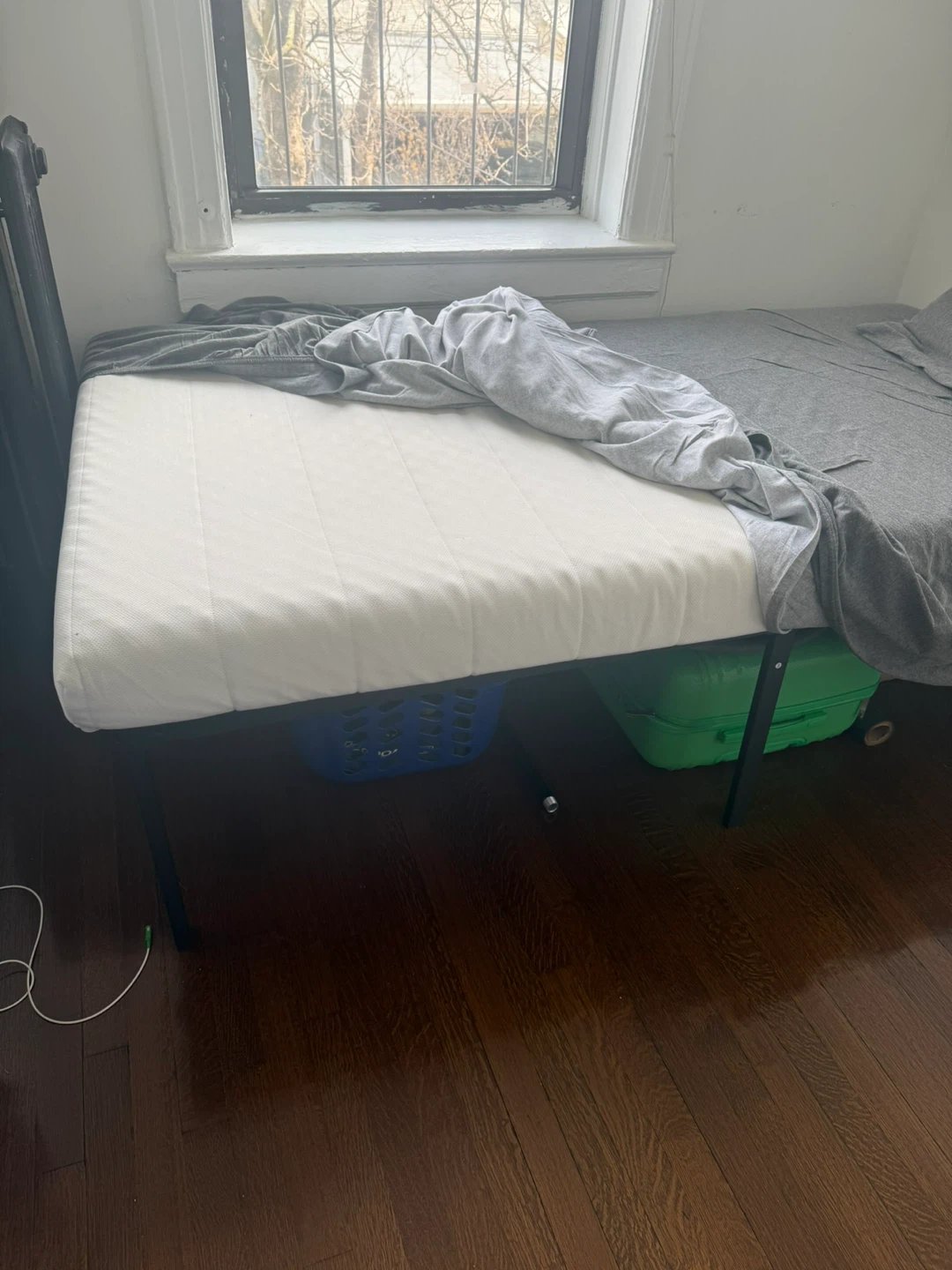 Twin Size Metal Bed Frame with Mattress - photo 2