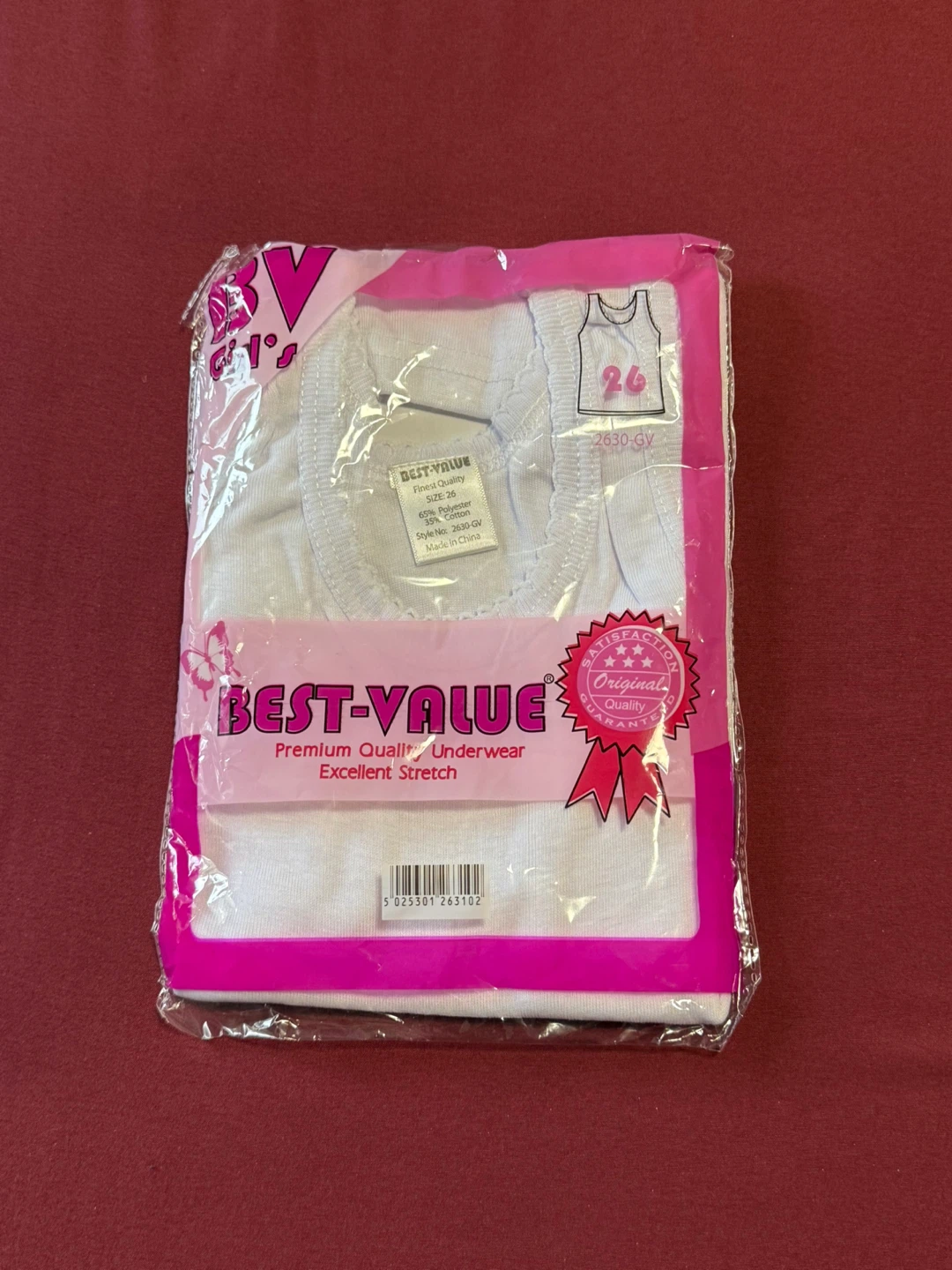 Best-Value Kids white vest for girls  Size 26