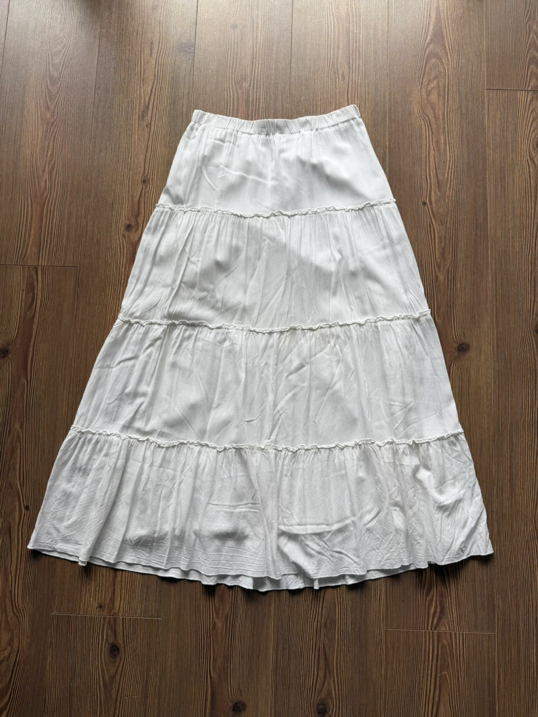 Brandy Melville White Tiered Maxi Skirt - photo 2