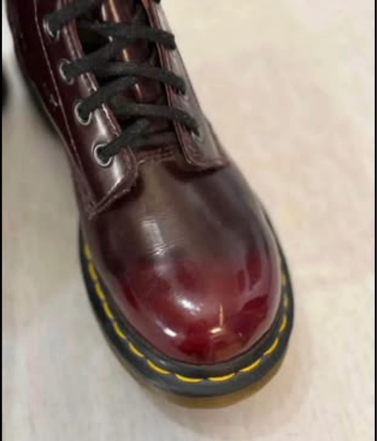Dr. Martens Cherry Red Patent Leather Boots - photo 3