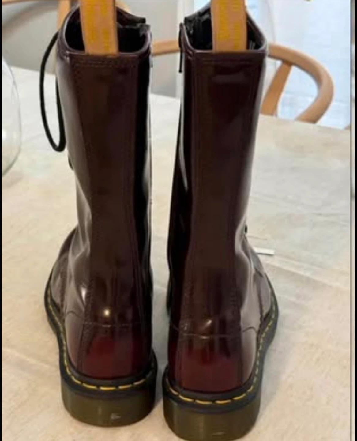 Dr. Martens Cherry Red Patent Leather Boots - photo 2