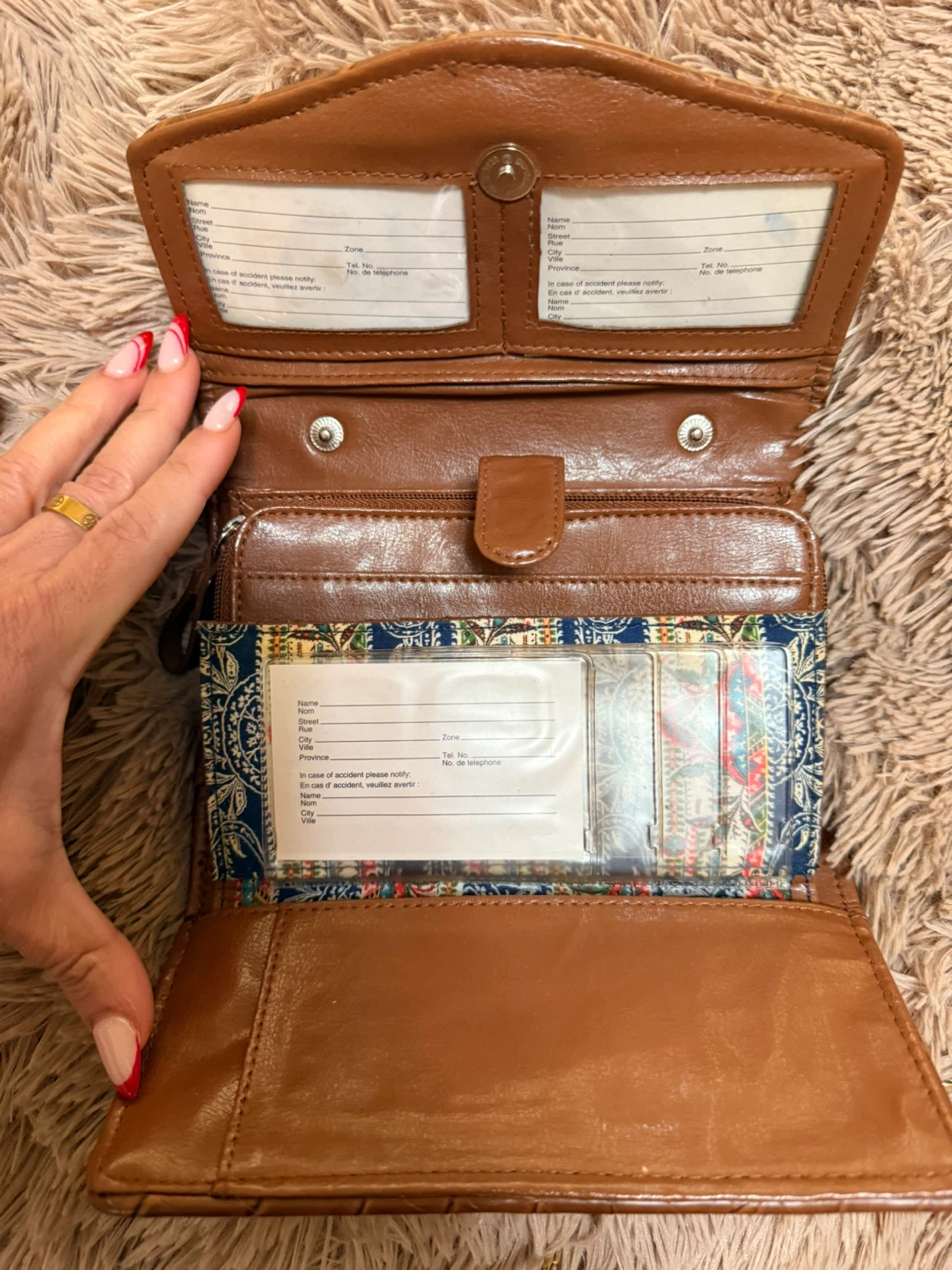Brown Faux Croc Wallet - photo 5