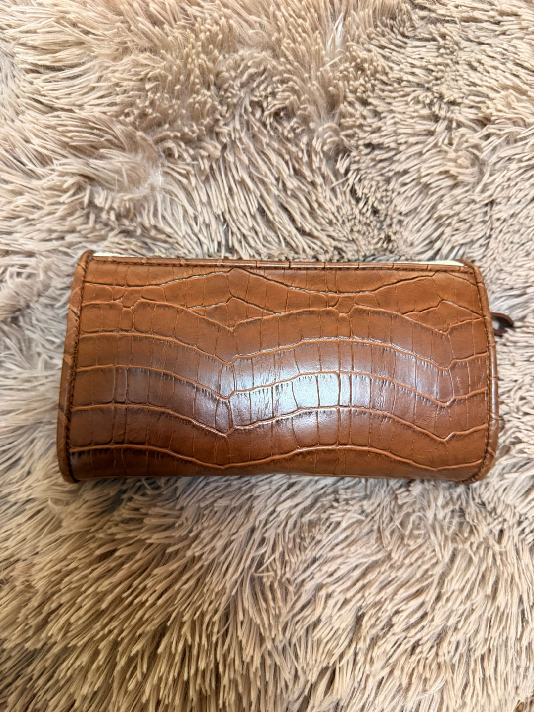 Brown Faux Croc Wallet - photo 2