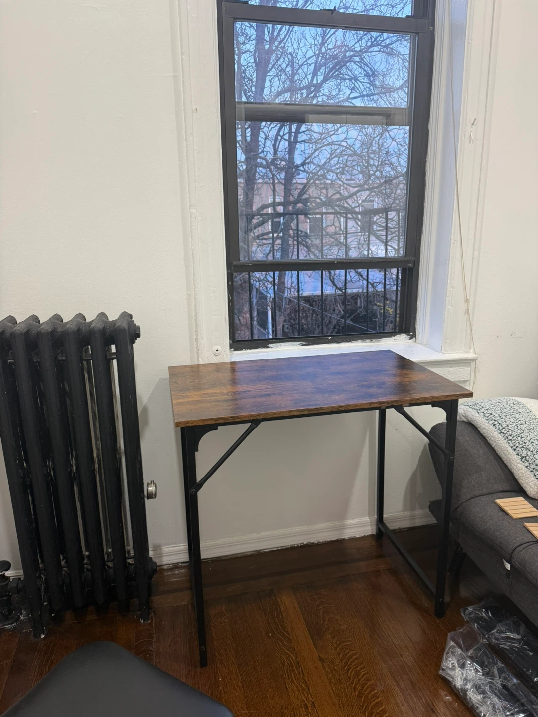 Rustic Wood Grain Writing Desk - photo 2