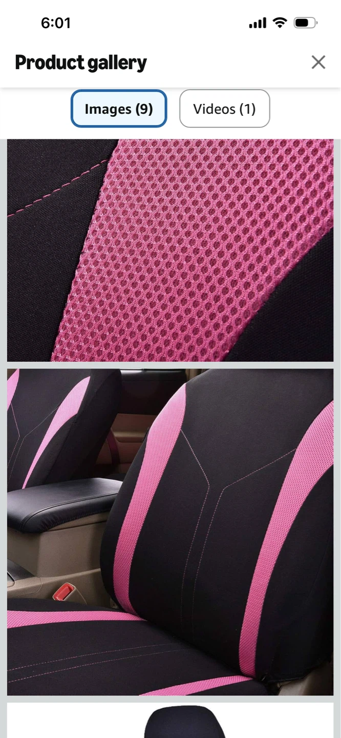 New-Black and Pink Car Seat Covers (Set of 2) - photo 3