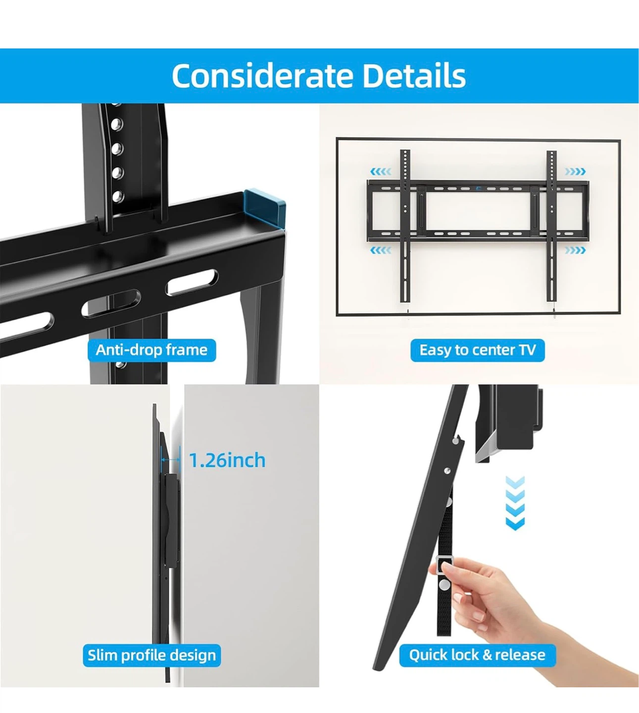 Heavy Duty TV Wall Mount for 48-120 Inch TVs - photo 3