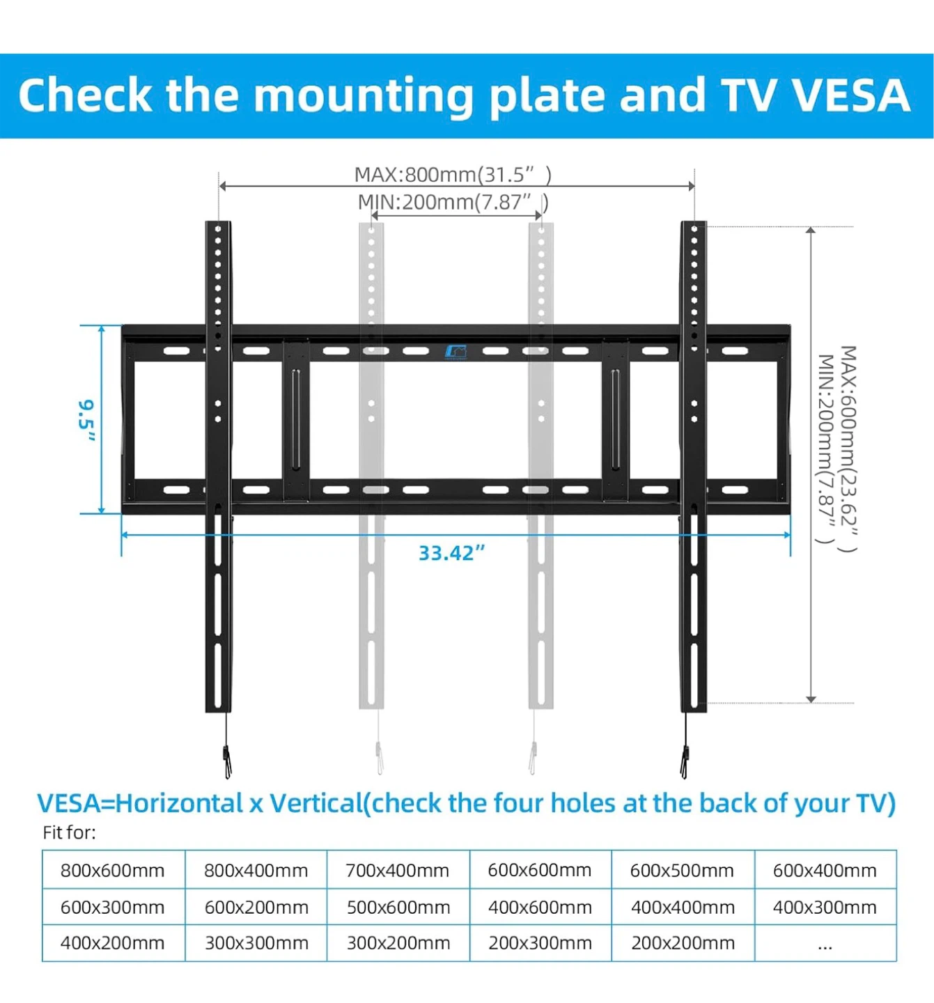 Heavy Duty TV Wall Mount for 48-120 Inch TVs - photo 4