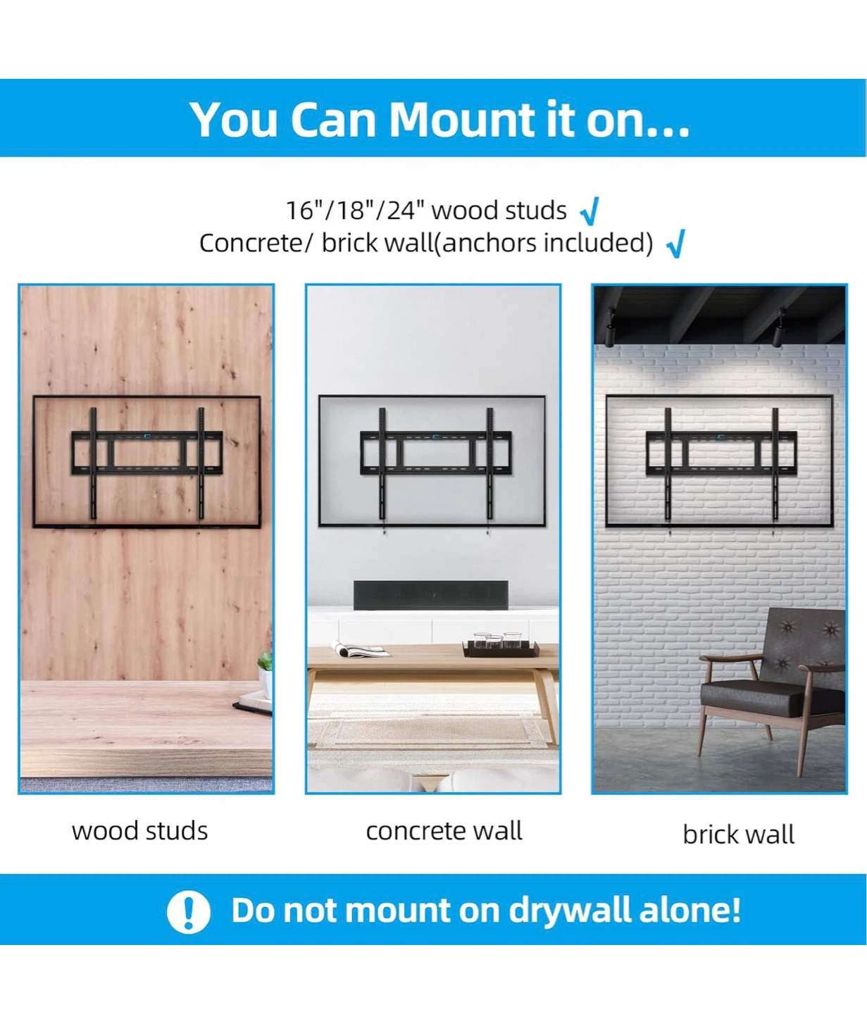 Heavy Duty TV Wall Mount for 48-120 Inch TVs - photo 5
