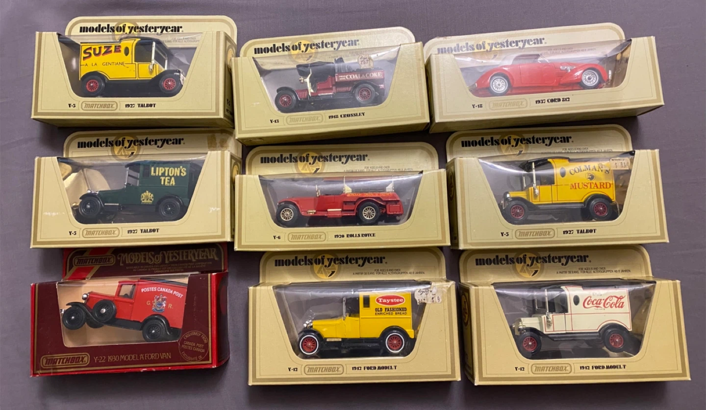 Matchbox Models of Yesteryear Die-Cast Cars (Set of 9)