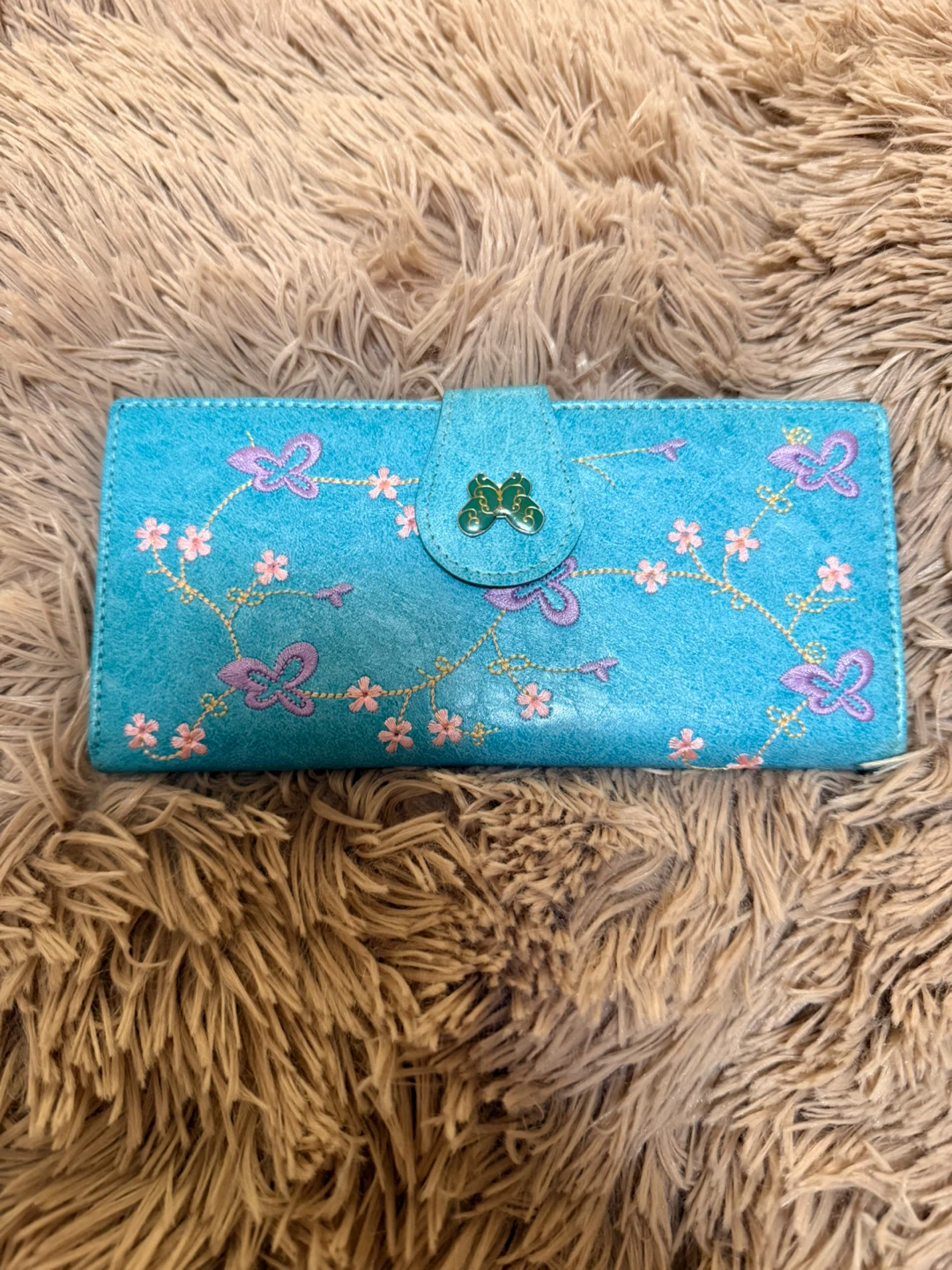 Blue Wallet with Foral Embroidery - photo 5