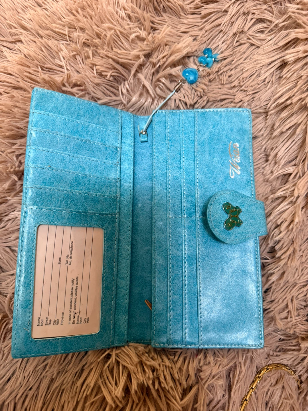 Blue Wallet with Foral Embroidery - photo 2