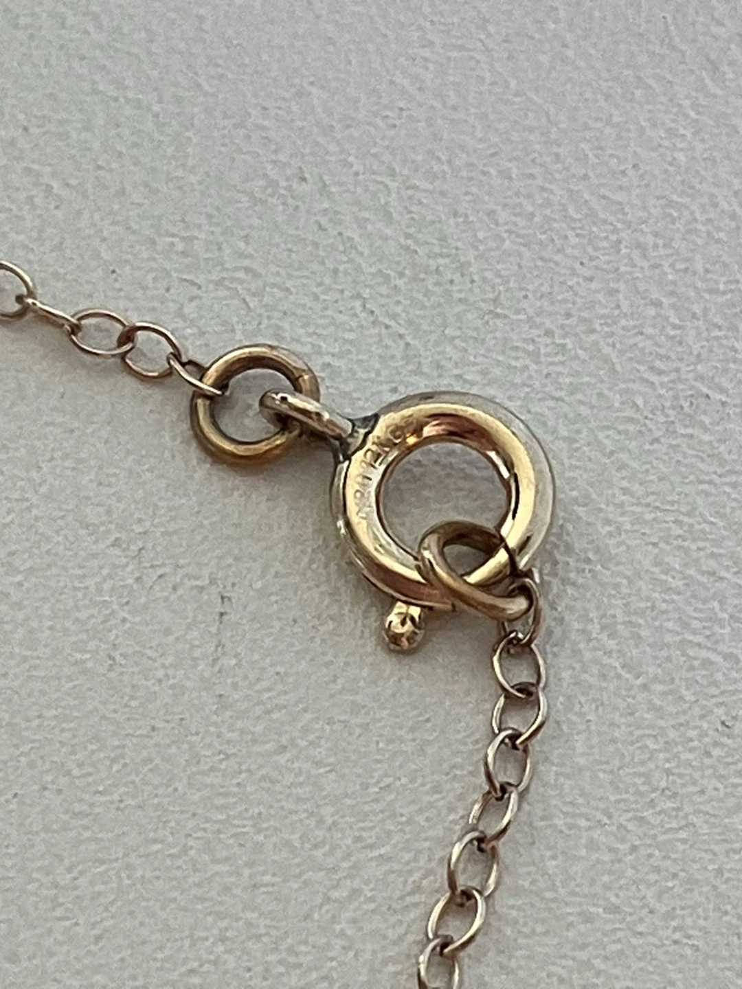 12k Gold Fill Heart Necklace with Blue Stones - photo 5
