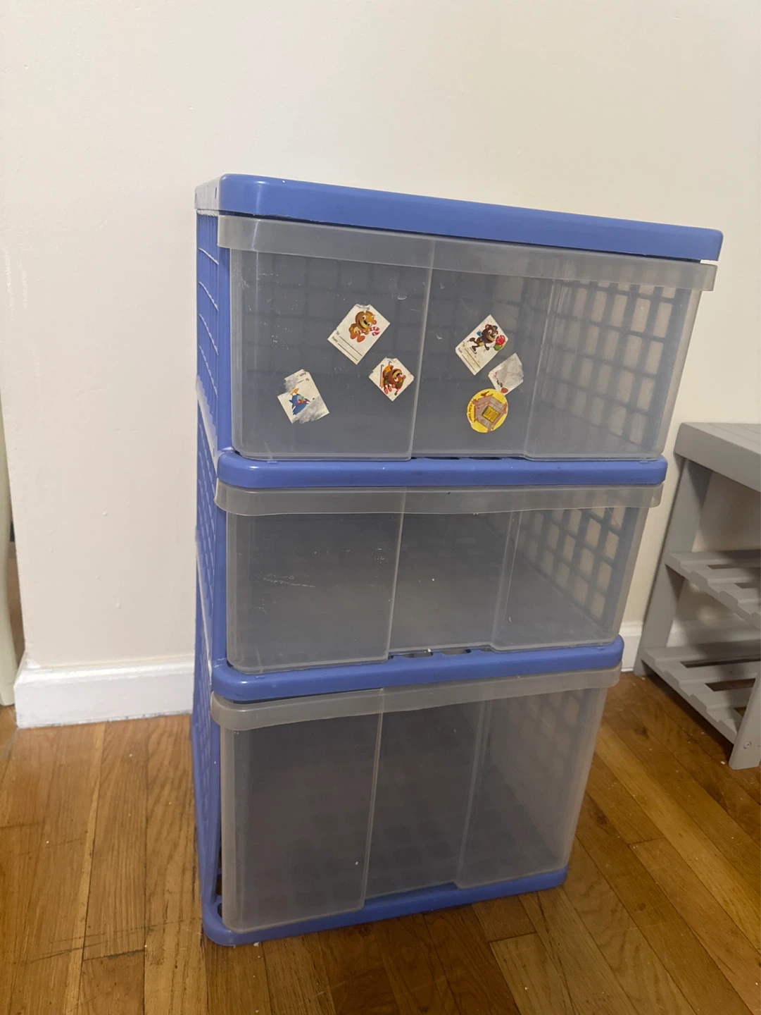 Blue 3-Drawer Storage Unit