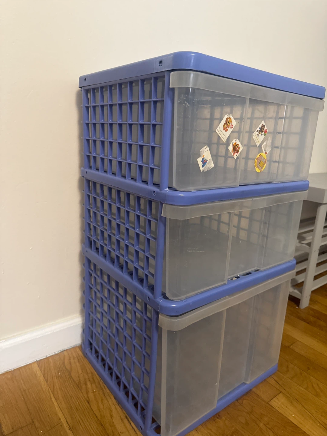 Blue 3-Drawer Storage Unit - photo 2