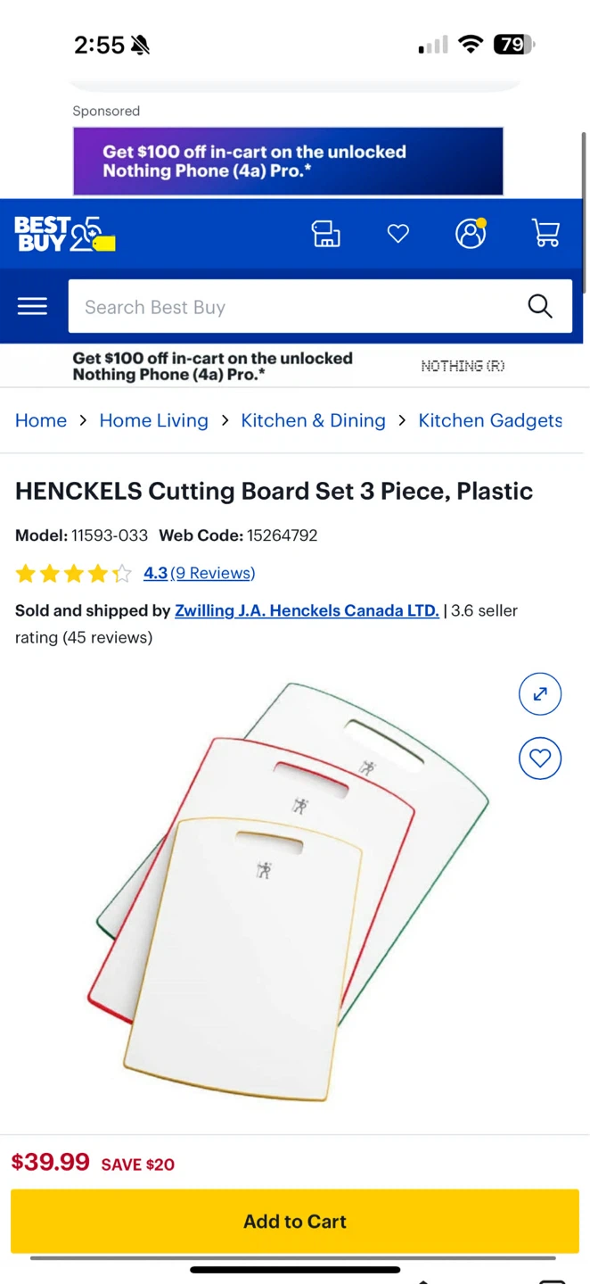 Henckels 3-Piece Cutting Board Set, NEW!!! - photo 4