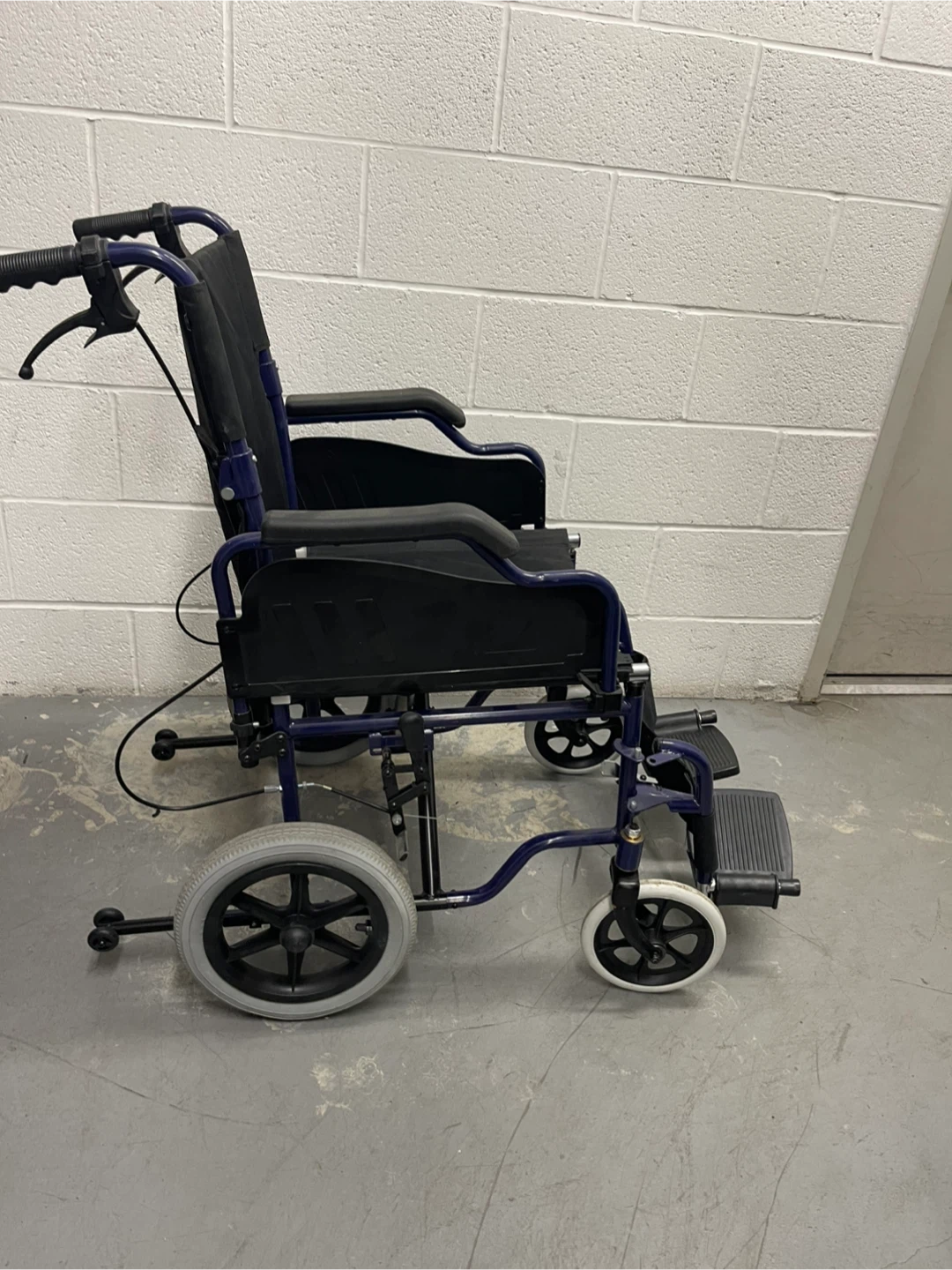 Blue Manual Wheelchair
