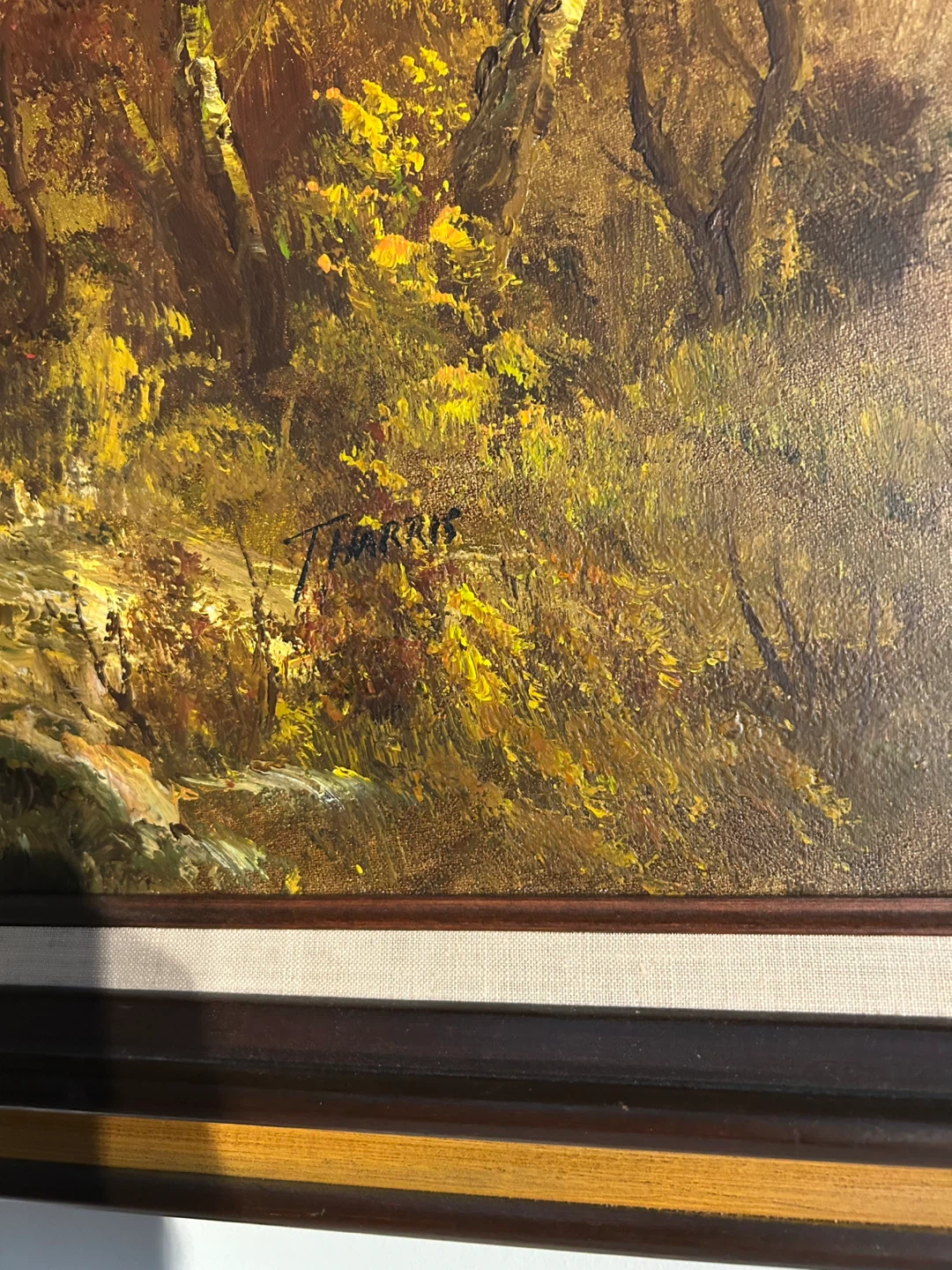 Large Vintage Oil Landscape - (54.5" × 30") - photo 2