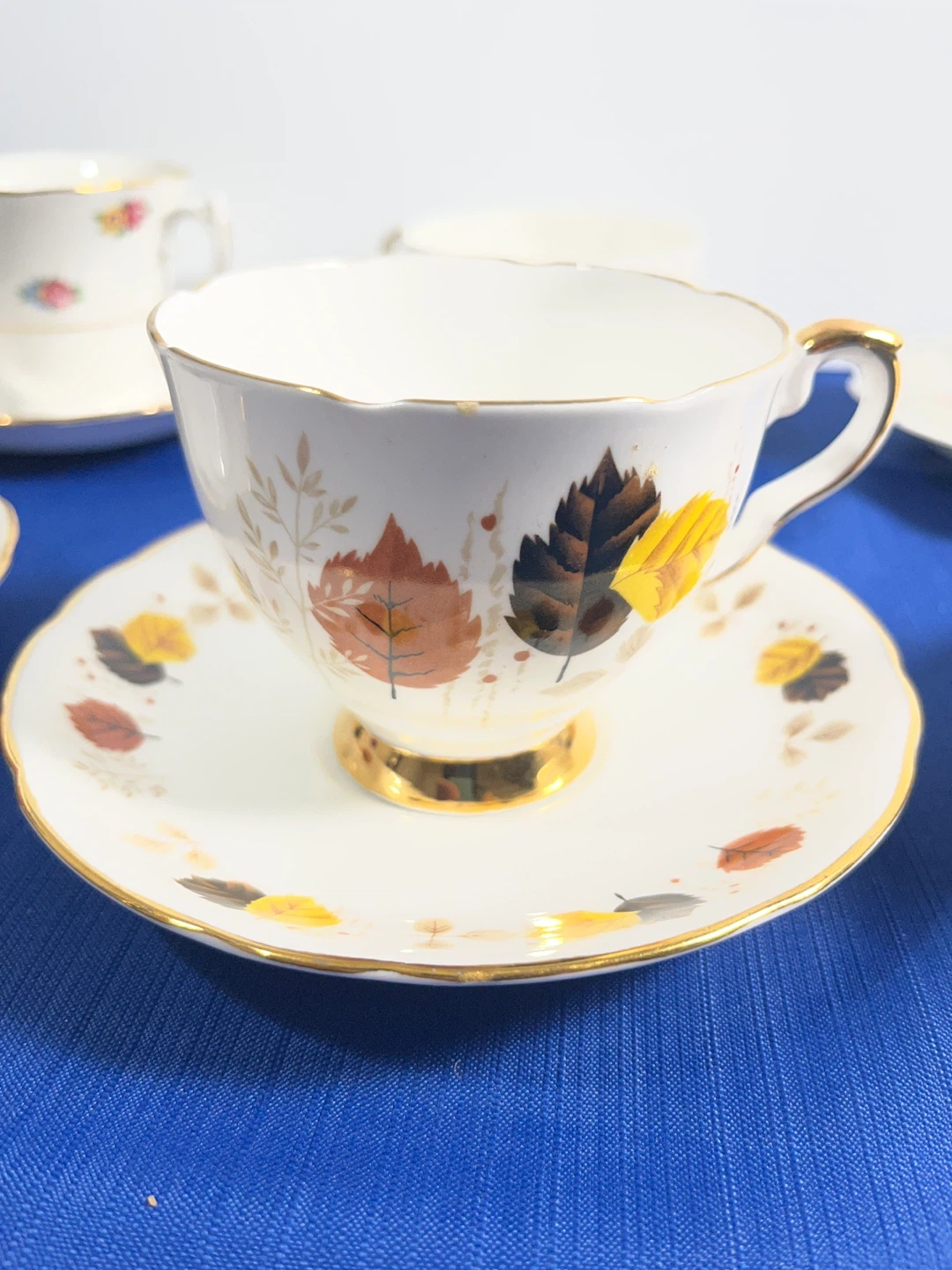 Set of 6 Vintage Bone China Teacups and Saucers