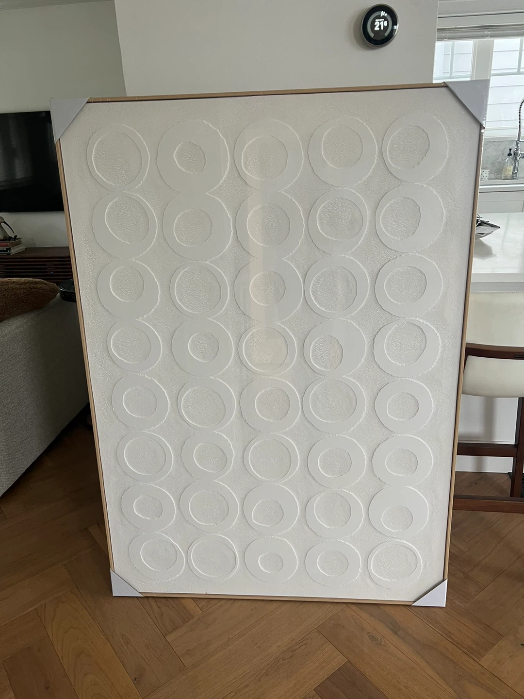 White Circle Textured Wall Art - photo 3