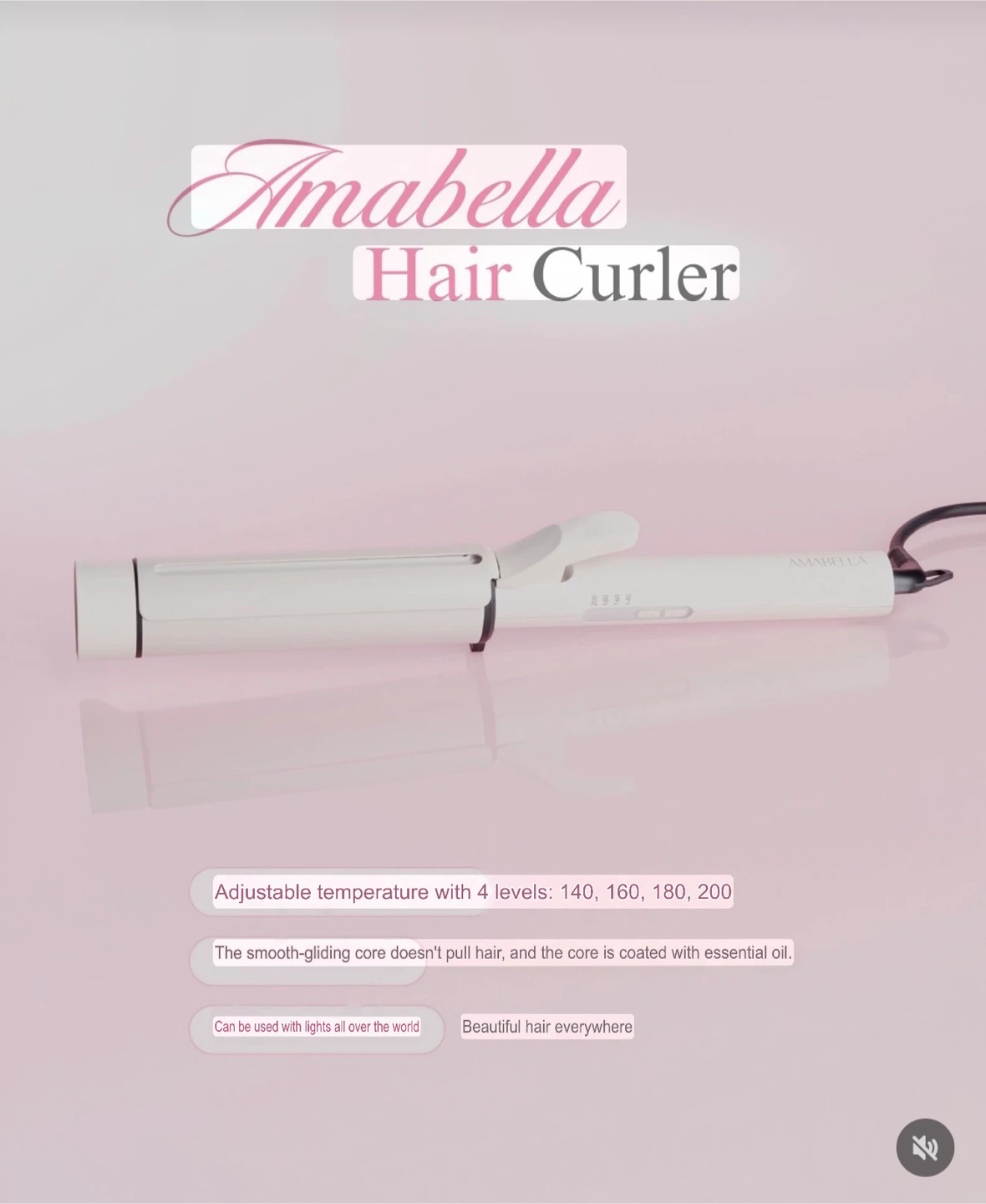 Amabella 40mm hair curler in Beige - photo 2