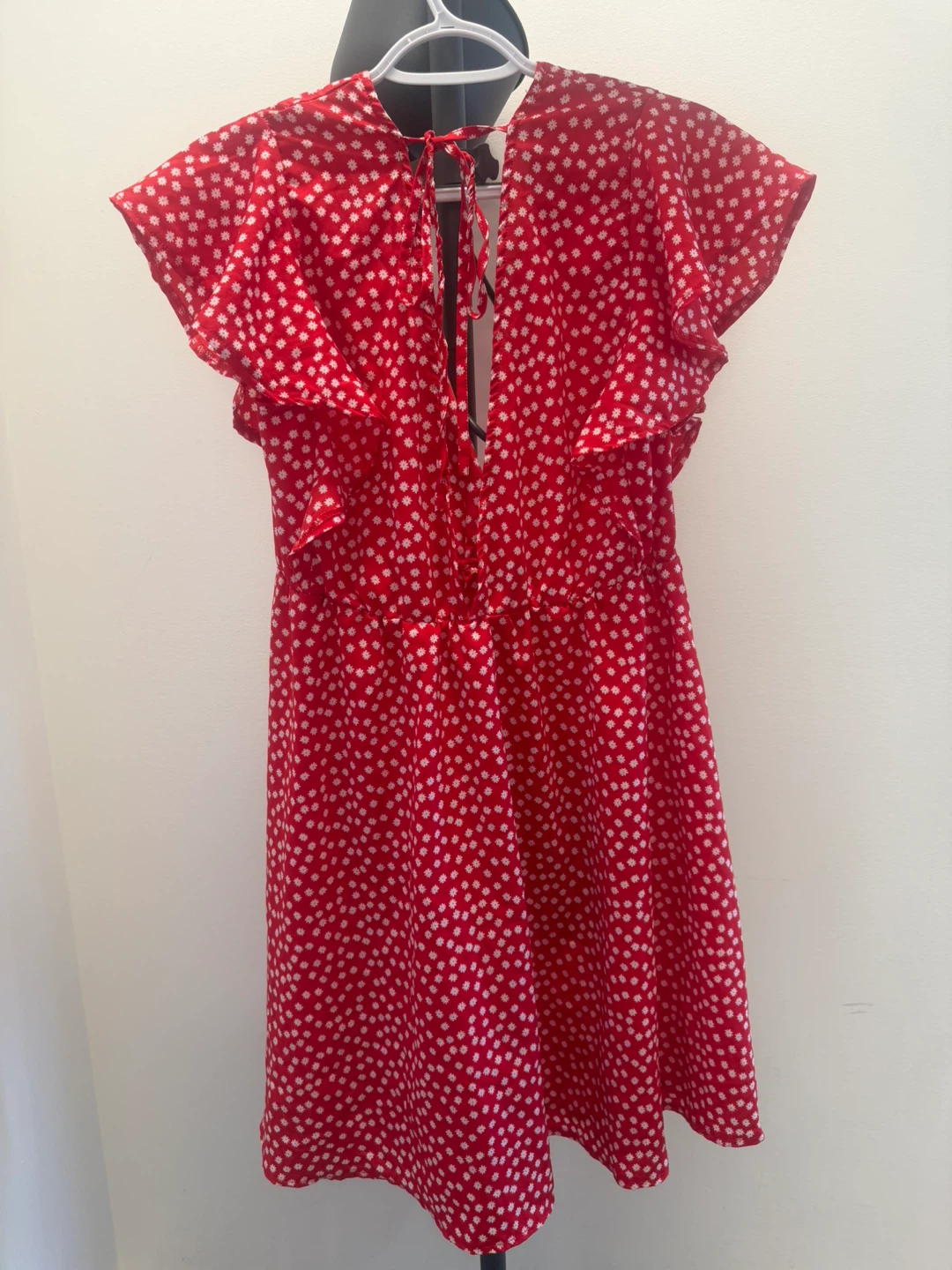 Red floral print dress - photo 2