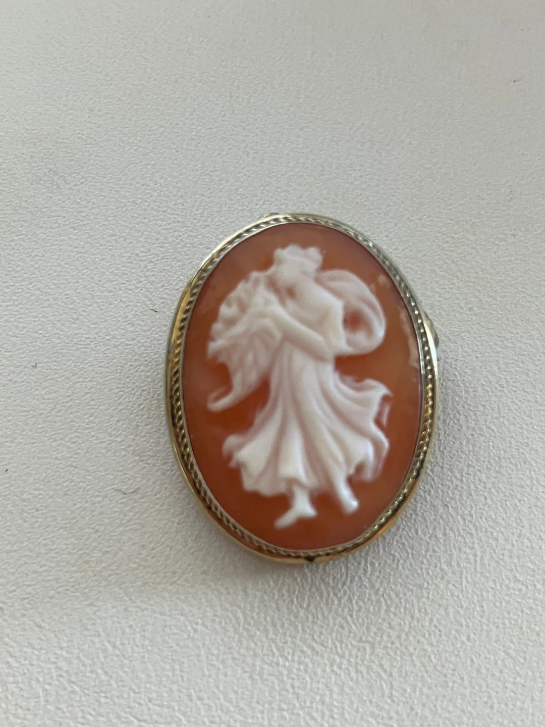 800 silver Vintage Cameo Brooch Pendant