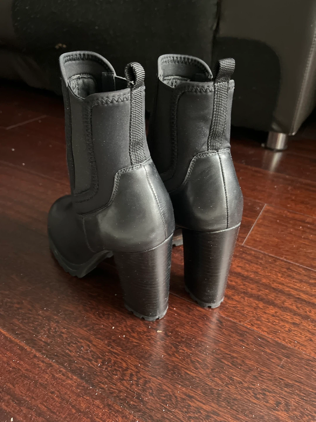 Aldo Black Heeled Ankle Boots Size 7 – 4” Heel, Good Condition - photo 3
