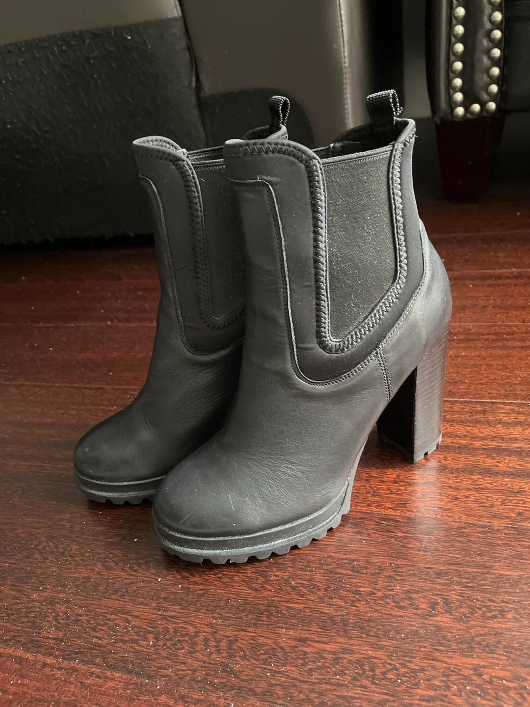 Aldo Black Heeled Ankle Boots Size 7 – 4” Heel, Good Condition