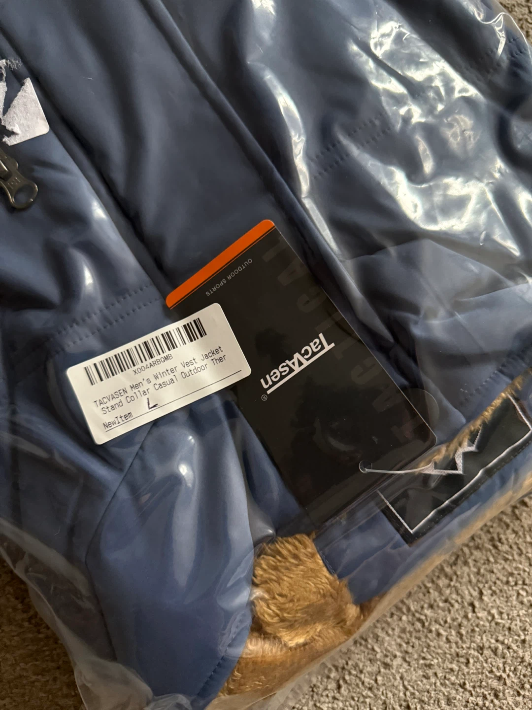 NEW Men's Large Puffer Vest Jacket, Navy - photo 4