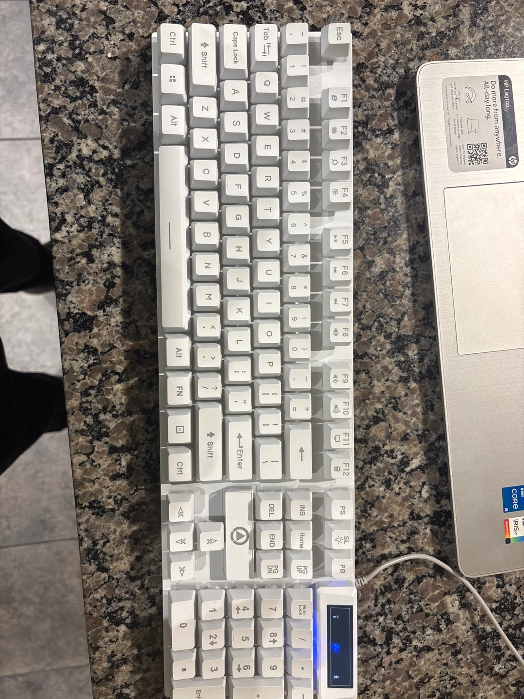 White Wired Mechanical Keyboard with RGB Backlighting - photo 4