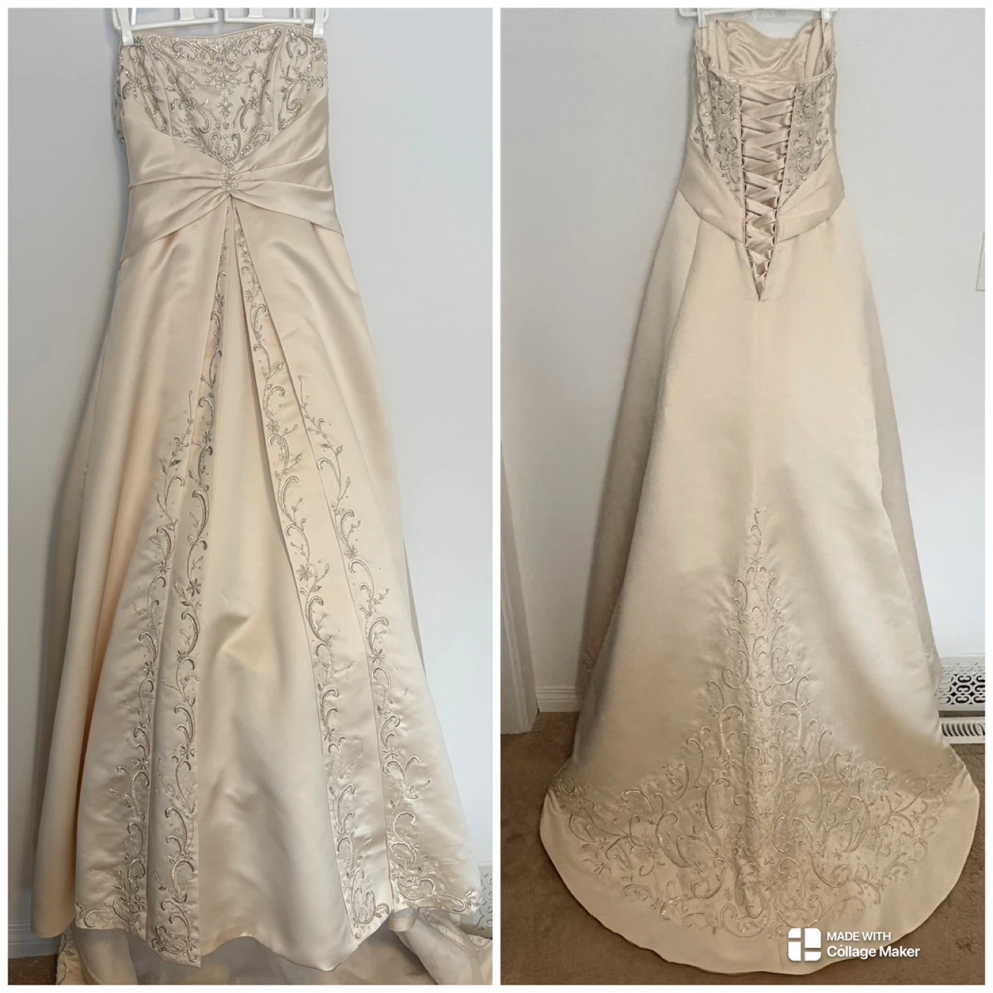 Madison Collection Y2K Champagne Beaded Wedding Dress Veil 6 - photo 5