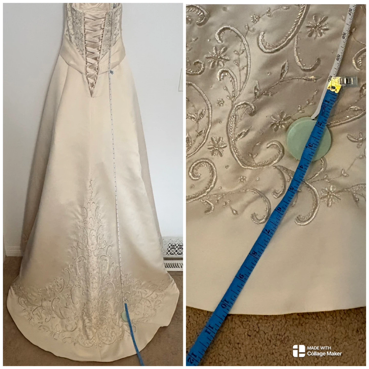 Madison Collection Y2K Champagne Beaded Wedding Dress Veil 6 - photo 3