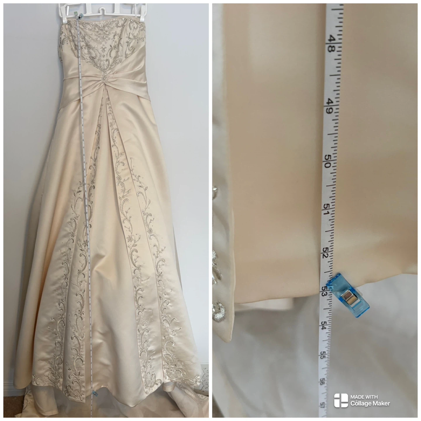 Madison Collection Y2K Champagne Beaded Wedding Dress Veil 6 - photo 4