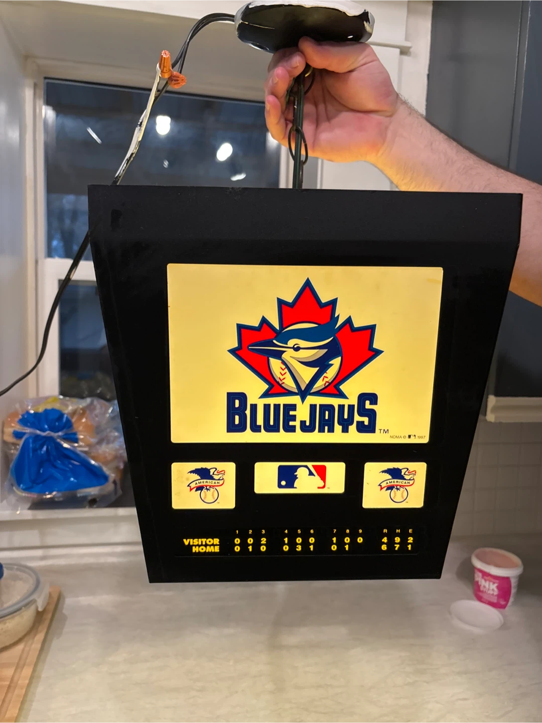 Toronto Blue Jays Baseball Scoreboard Light Fixture