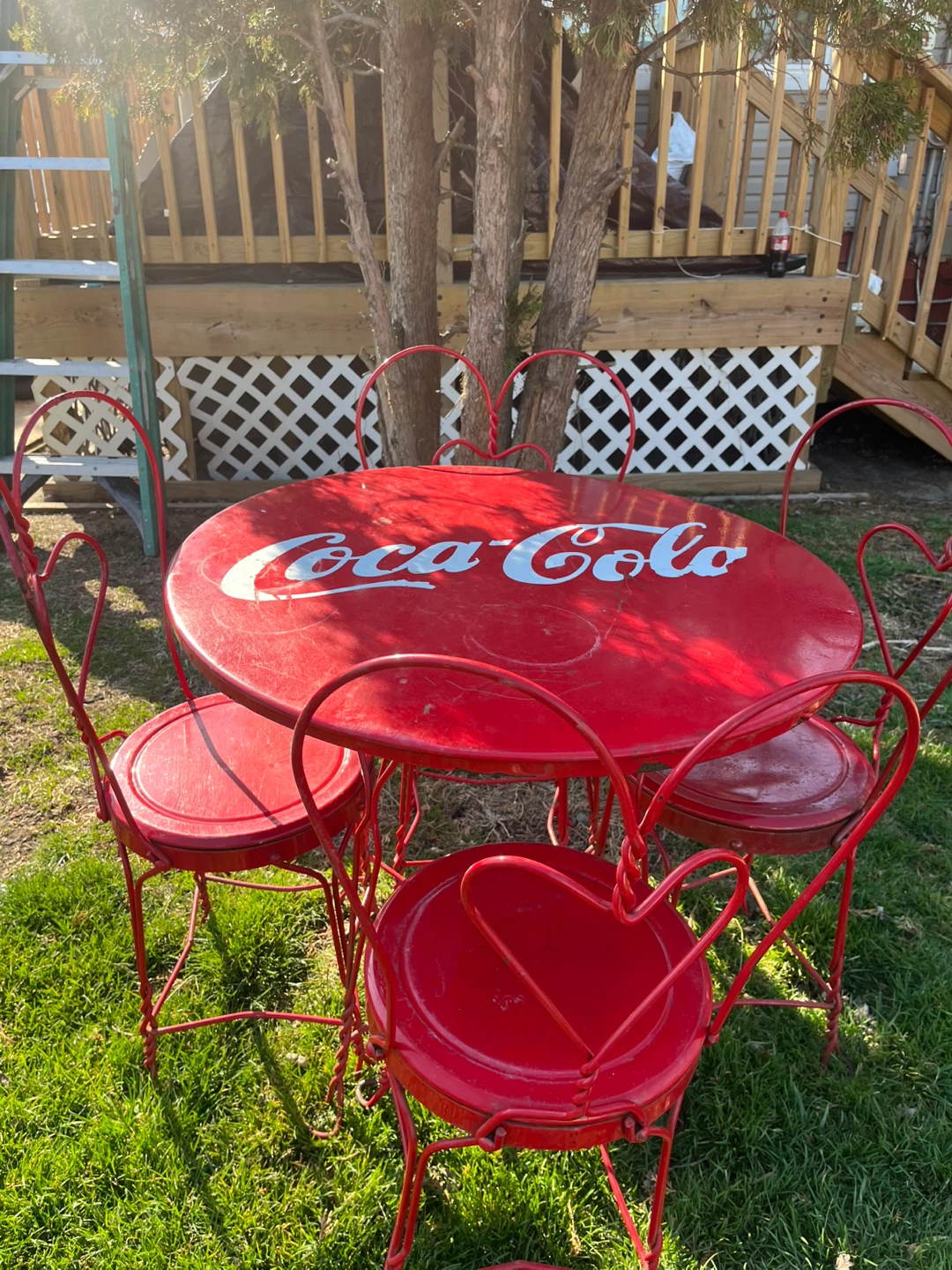 Coca-Cola Bistro Set with 4 Chairs