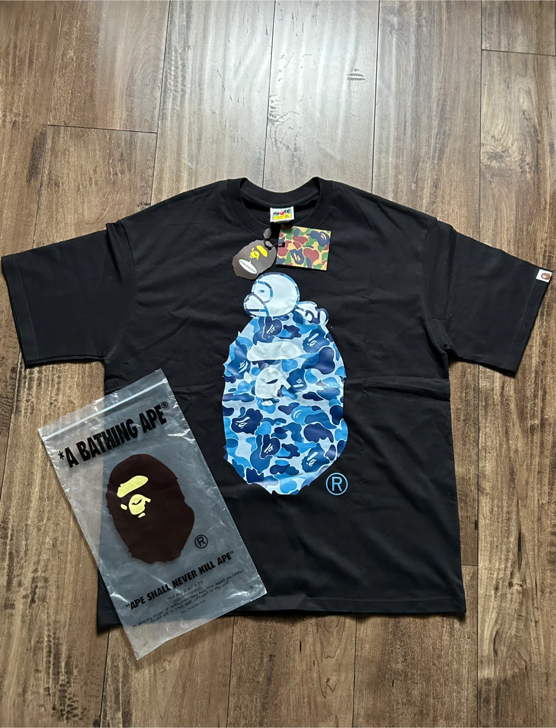 A Bathing Ape BAPE Camo Ape Head T-Shirt XL Black - photo 2