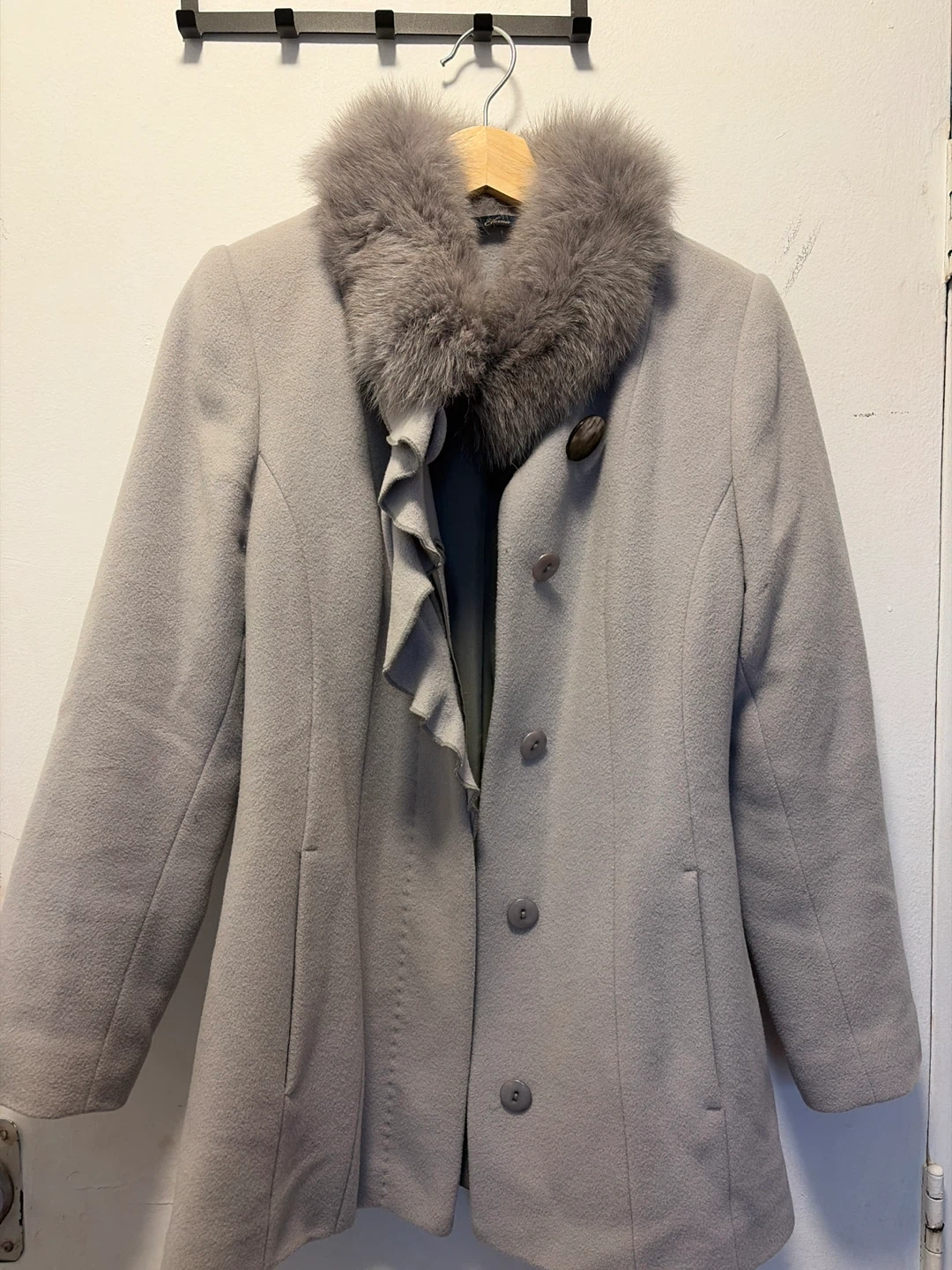 Elena Coat with Fur Collar - photo 2