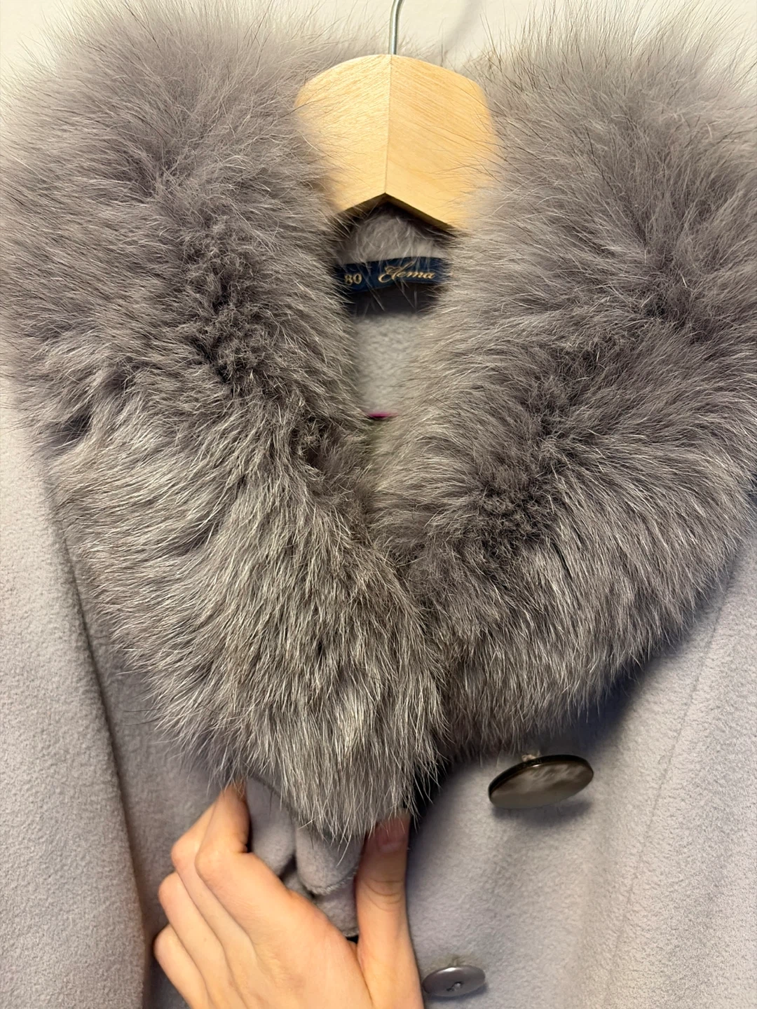 Elena Coat with Fur Collar