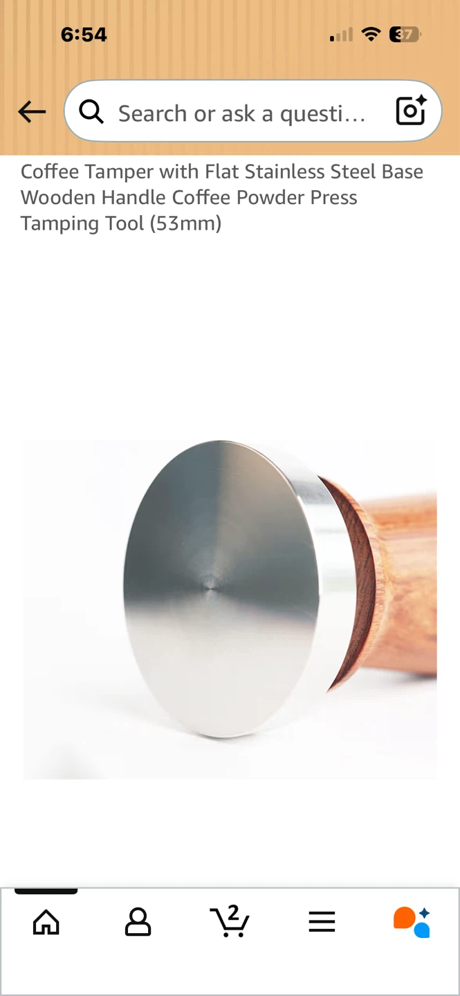 Coffee Tamper with Wooden Handle (53mm) - photo 4