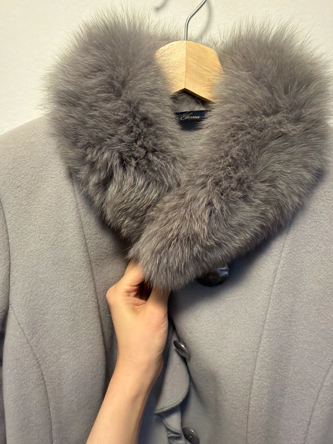 Elena Coat with Fur Collar - photo 4